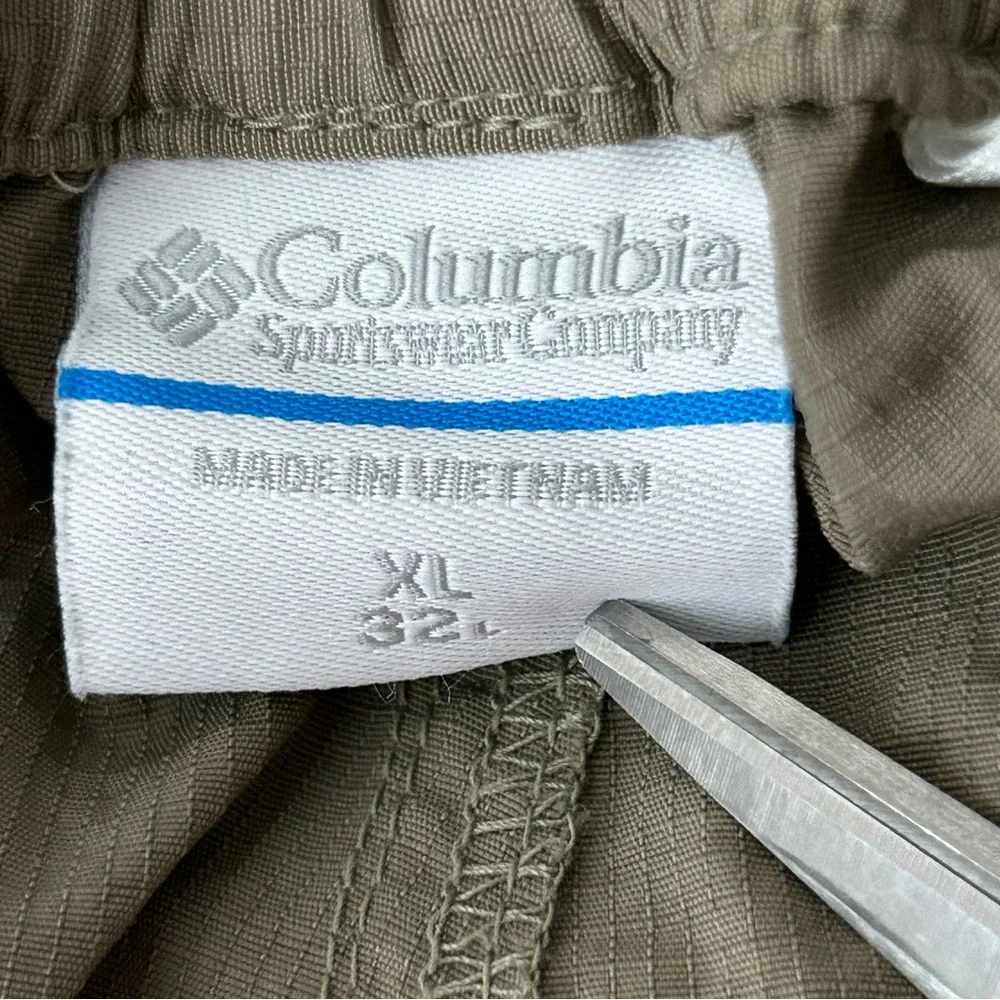 Columbia Convertible Pants Mens XL 32‎ (34X30.5) Beige Hiking Fishing Outdoors